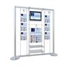 Freestanding Digital Screen / A4 & A2 Poster Holders with Lights / 2 x Glass Shelves