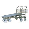 Zinc Plated Nesting Cash & Carry Trolley With Wooden Base & Basket