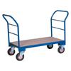 Warehouse Trolley Twin-Handled With Wooden Base