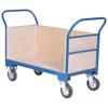 Warehouse Trolley Twin-Handled With Wooden Ends & One Side