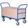 Warehouse Trolley Twin-Handled With Wooden Ends & Sides