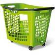 Trolley Shopping Baskets 55 Litre Green 7-Pack