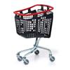 Plastic Shopping Trolley 100 Litre - Red Handle