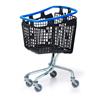 Plastic Shopping Trolley 100 Litre Blue Handle