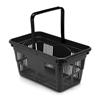 Plastic Shopping Basket Black 24 Litre - 10 Pack