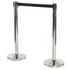 IN STOCK Chrome Queue Barrier With Black Webbing