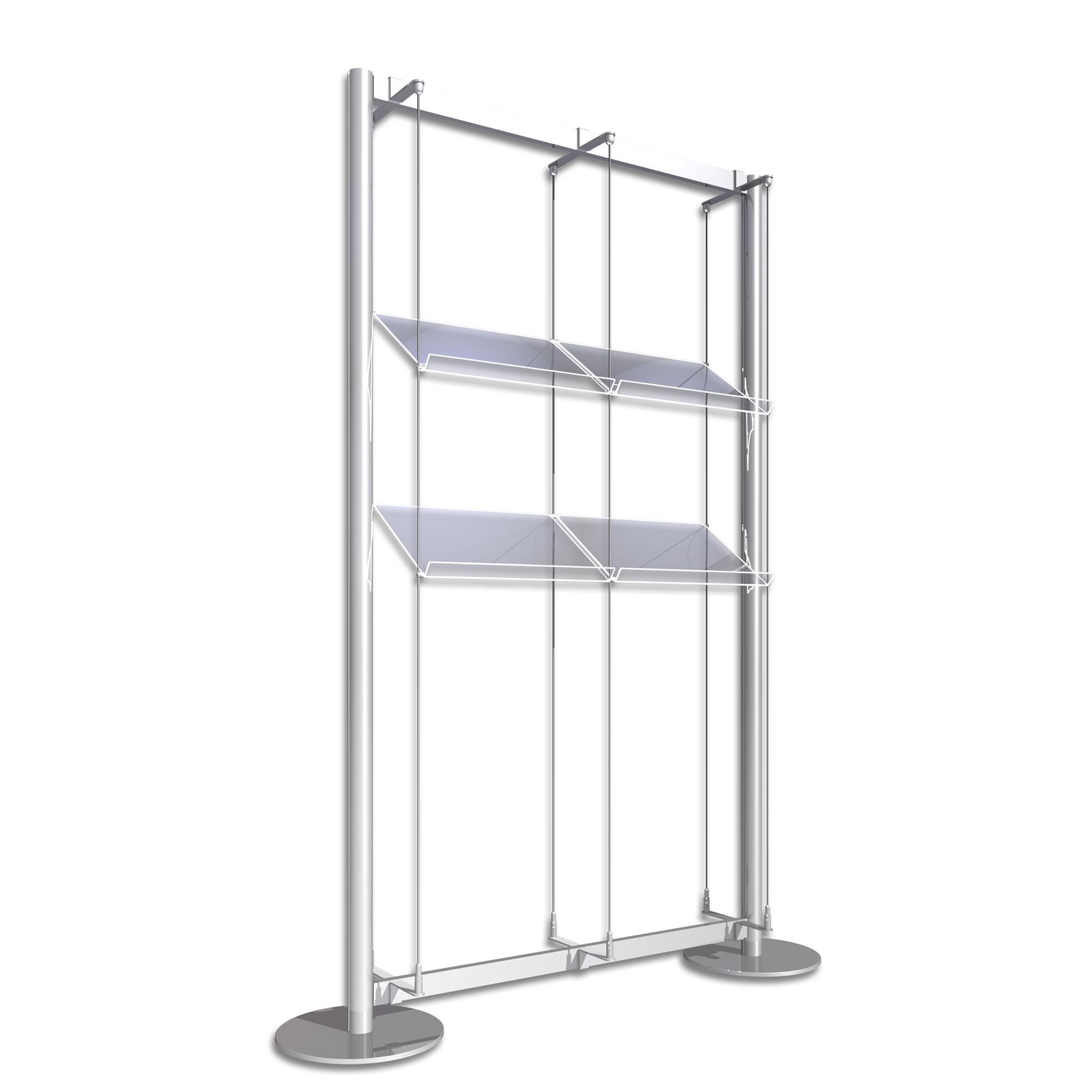 Freestanding Leaflet Display with 4 x A3 Sloping Shelves