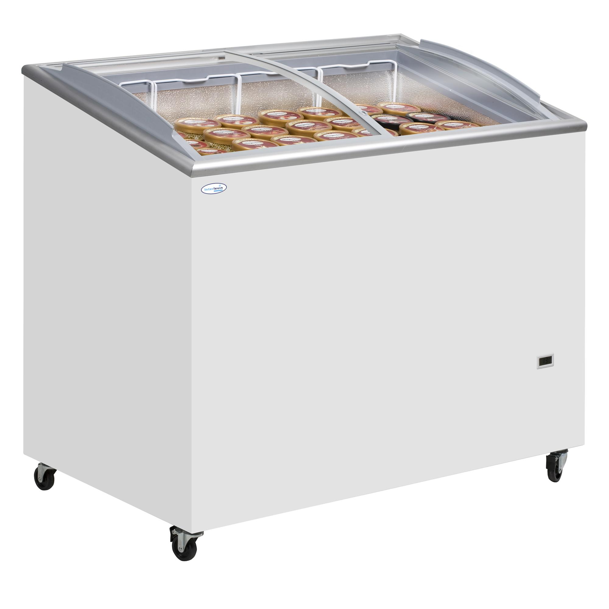 Sliding Curved and Angled Lid Chest Freezer