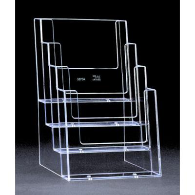 4 Compartment A5 Brochure Holder - 4 Pack