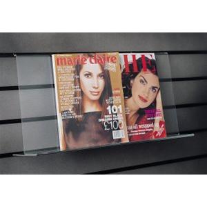 Magazine shelf.