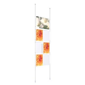 Ceiling/Floor Double Poster Kit A4 x 3 with A3 Landscape Header 