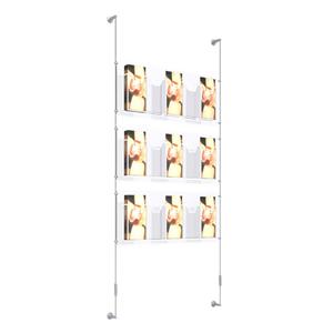 Wall Mounted Quintuple Leaflet Dispenser Kit 1/3 A4 x 3 high 