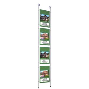 Suction Poster Kit with 4 x A4 Pockets