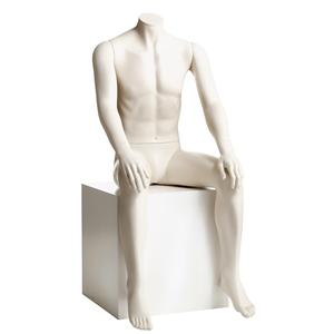 Male Headless Mannequin- Sitting, Hand on Knees