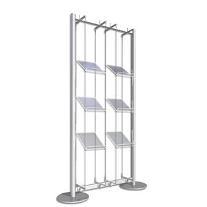 Freestanding Leaflet Display with 6 x A4 Sloping Shelves