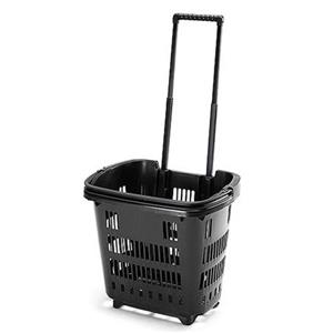 Trolley Shopping Basket Black 34 Litre 10-Pack