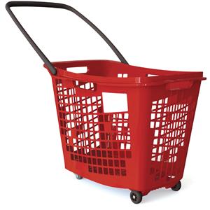 Trolley Shopping Basket Red 55 Litre 7-Pack