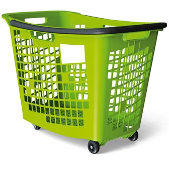 Trolley Shopping Baskets 55 Litre Green 10-Pack
