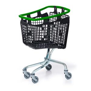 Plastic Shopping Trolley 100 Litre Green Handle
