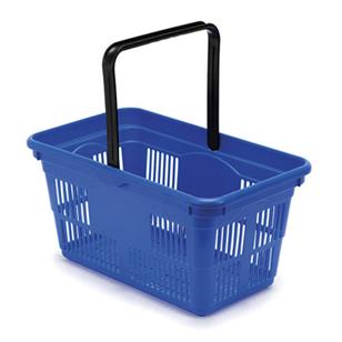 Plastic Shopping Baskets 10-Pack - Blue