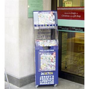 Newspaper Stands - Spring Loaded Single Tower