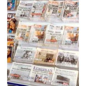 Newspaper Wall Display - Shelving Not Included
