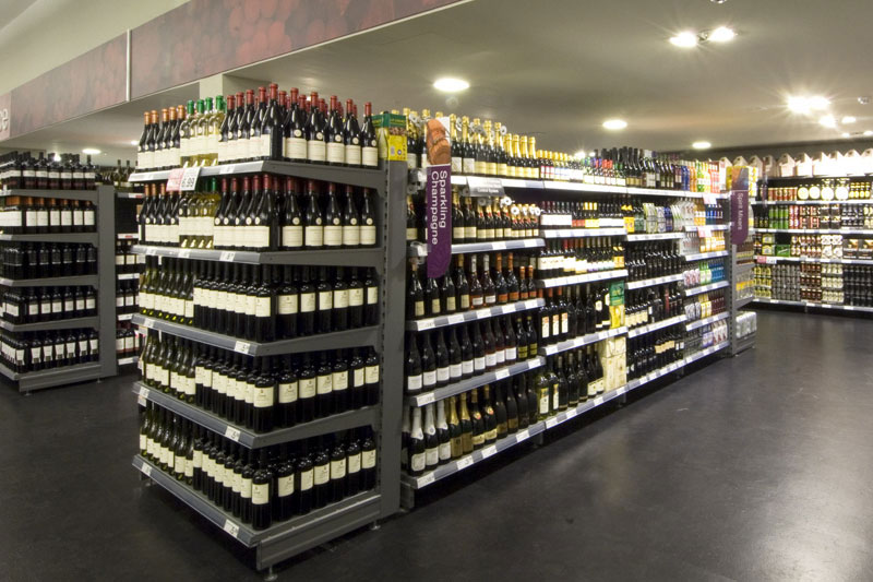 Wine Shelving Section